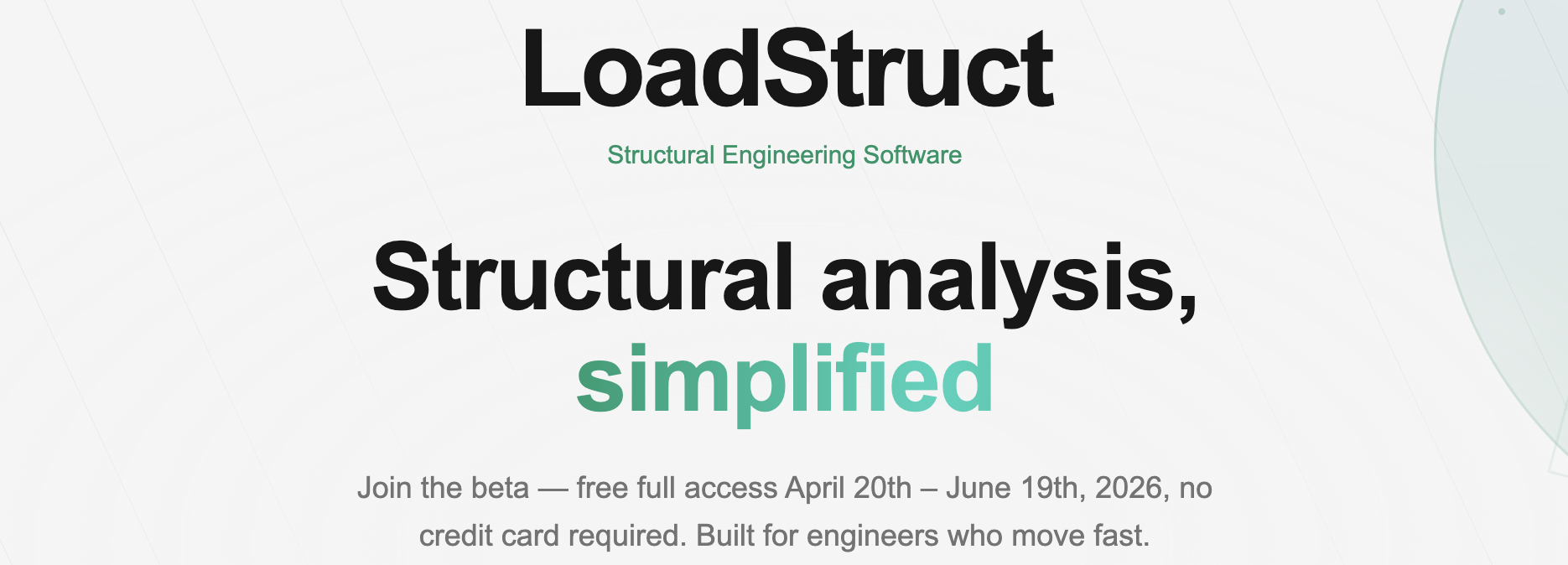 LoadStruct | Web-Based Structural Design Support