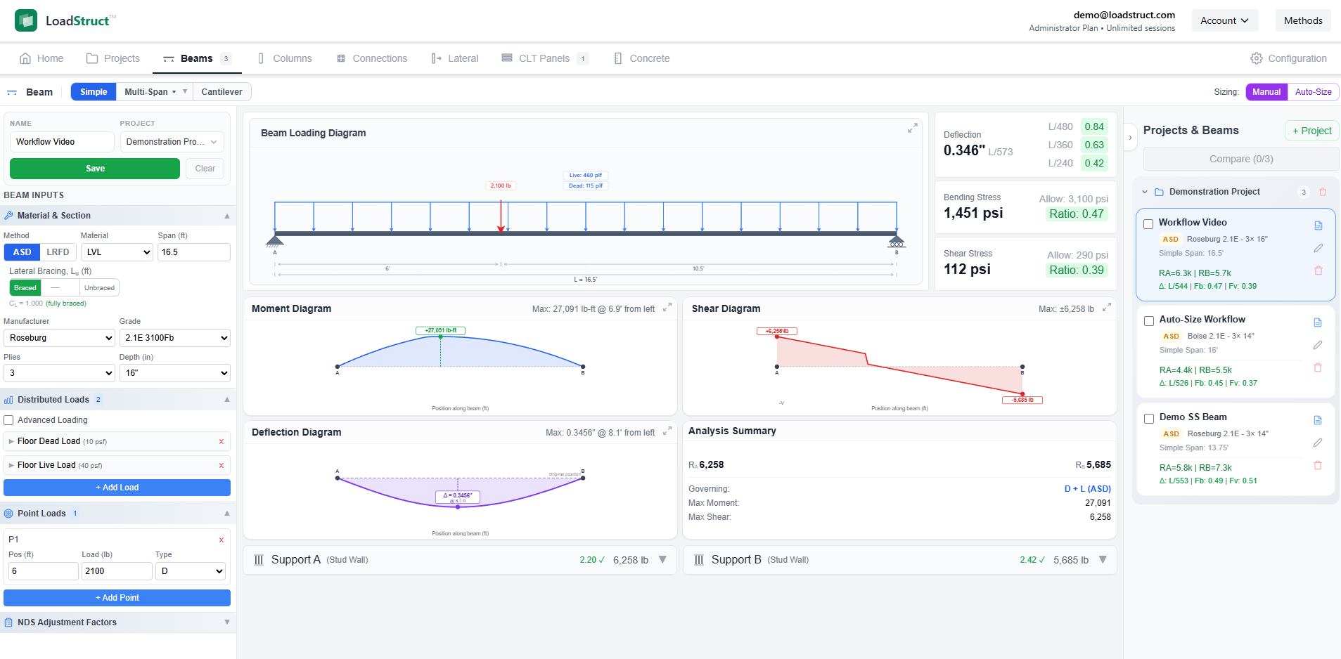 LoadStruct | Web-Based Structural Design Support